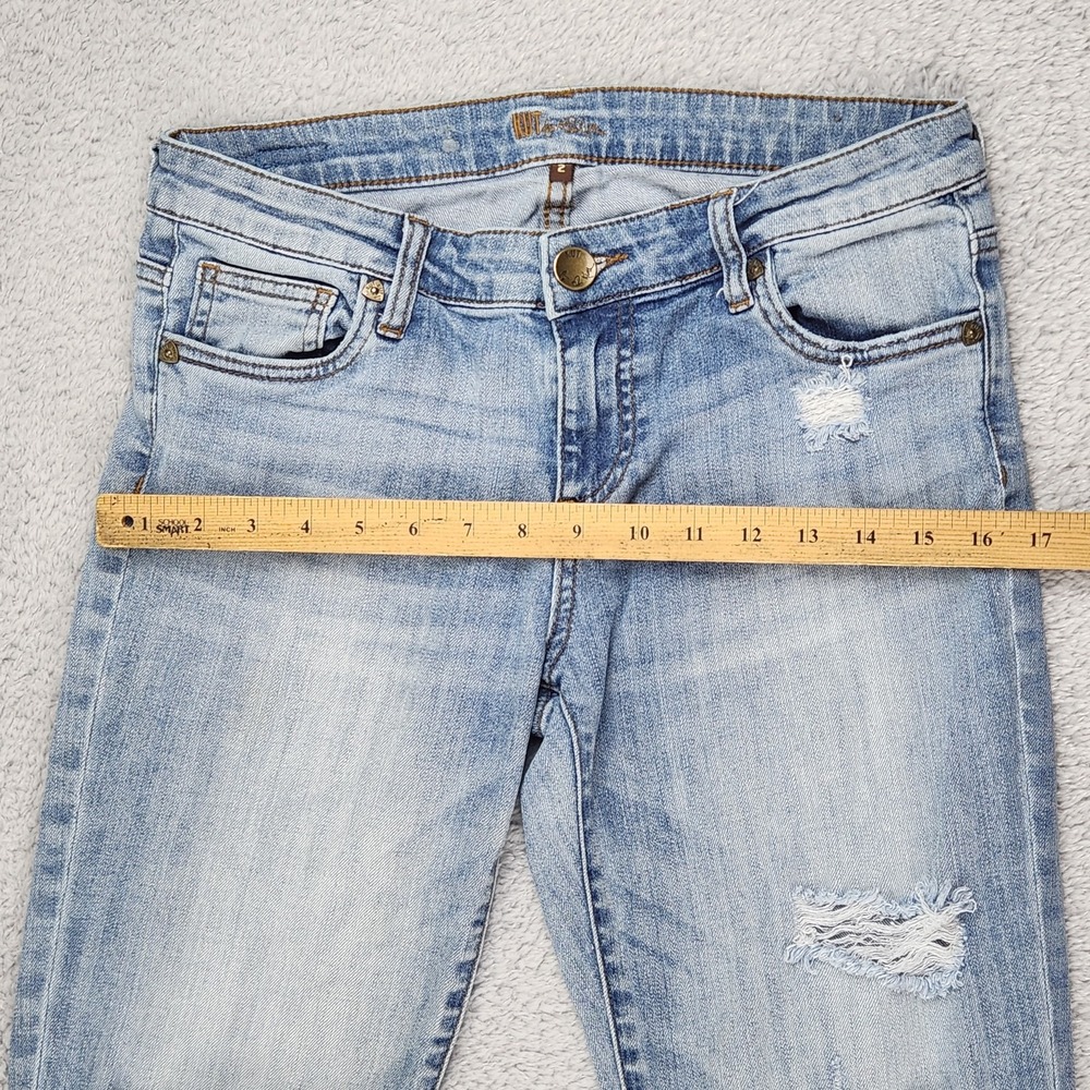 Kut from the Kloth Jeans Womens 2 Blue Distressed Skinny Stretch Denim SP017MD9 - Picture 6 of 16